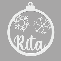 Captura-de-ecrã-2021-10-04,-às-04.32.33.png STL file RITA - Bola de Natal com Nome - Ornamento・3D printable model to download