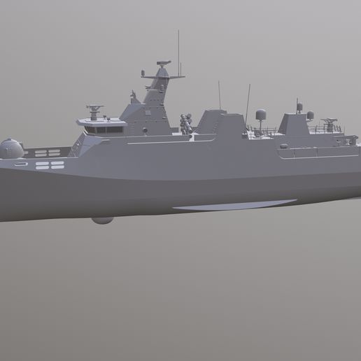 tbrender005.jpg Diponegoro class corvette Low-poly 3D model