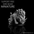 dire-boar-miniature-sculpt.jpg Giant Dire Boar Support Free Miniature