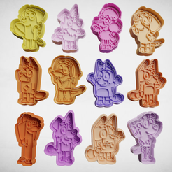 push-diseño.png Archivo STL DESCUENTO! BLUEY CAARTON X12・Plan para descargar y imprimir en 3D