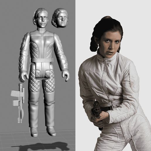 ⭐ FIGURA DE ACÇÃO VINTAGE STAR WARS KENNER-STYLE PRINCESS LEIA