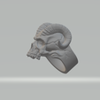 2.png Archivo STL Anillo Cráneo Demonio con Cuernos 3d modelo de impresión 3D・Modelo de impresión 3D para descargar, theone_x00x