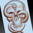 skullAndSnakeB4.jpg skull and snake model of bas-relief