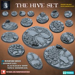 720X720-hivesetdiapo-1.jpg 3D file The Hive Set Bases (Pre-supported)・Template to download and 3D print
