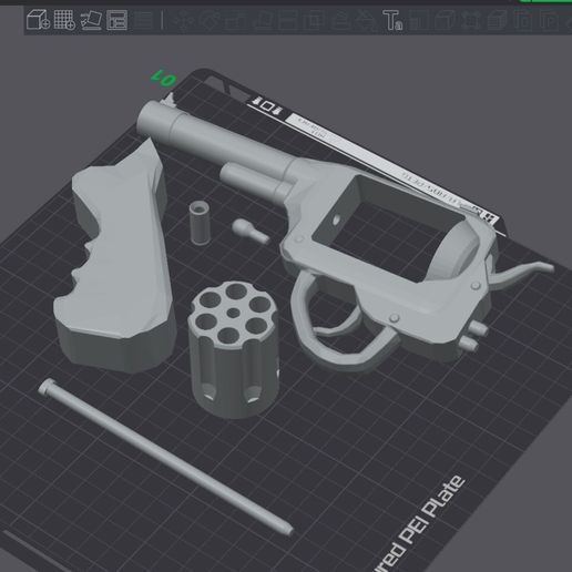 🥁 Revolver prototype with spinning drum and bullets・Free STL File for ...