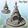 2.jpg Orc canvas tent with flag on base (8) - Ork Green Horde Fantasy Beast Chaos Demon Ogre