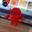 8.png DESKTOP FIDGET 3D TOY flexi ninja (Print in place)