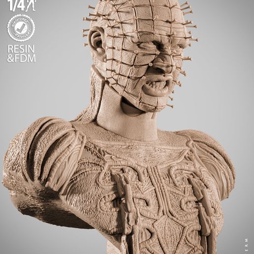 🎬 WICKED MOVIES PINHEAD PORTRAIT BUST: PROBADO Y LISTO PARA IMPRESIÓN ...