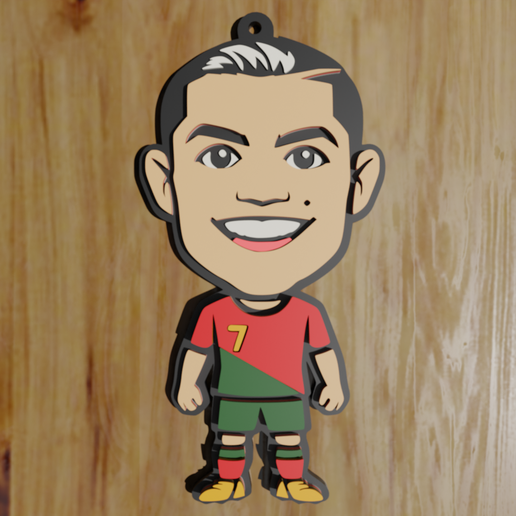 KEYCHAIN / KEYCHAIN CRISTIANO RONALDO (STL AND 3MF)