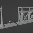 Plataforma-Mantenimiento-escala-Aguada-1-48.jpg Train. Model. Diorama. Scale 1:48 Platform Maintenance. Watering places
