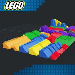 Lego-Bricks-Sloping-Set-1.jpg STL file Lego - Bricks Sloping・3D printable model to download