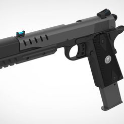 001.jpg 3D file Modified Remington R1 pistol from the game Rise of the Tomb Raider 2015 3D print model・3D print design to download