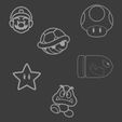 Set-1.jpg Super Mario Outline Set#1 - Super Mario Silhouette Pack #1