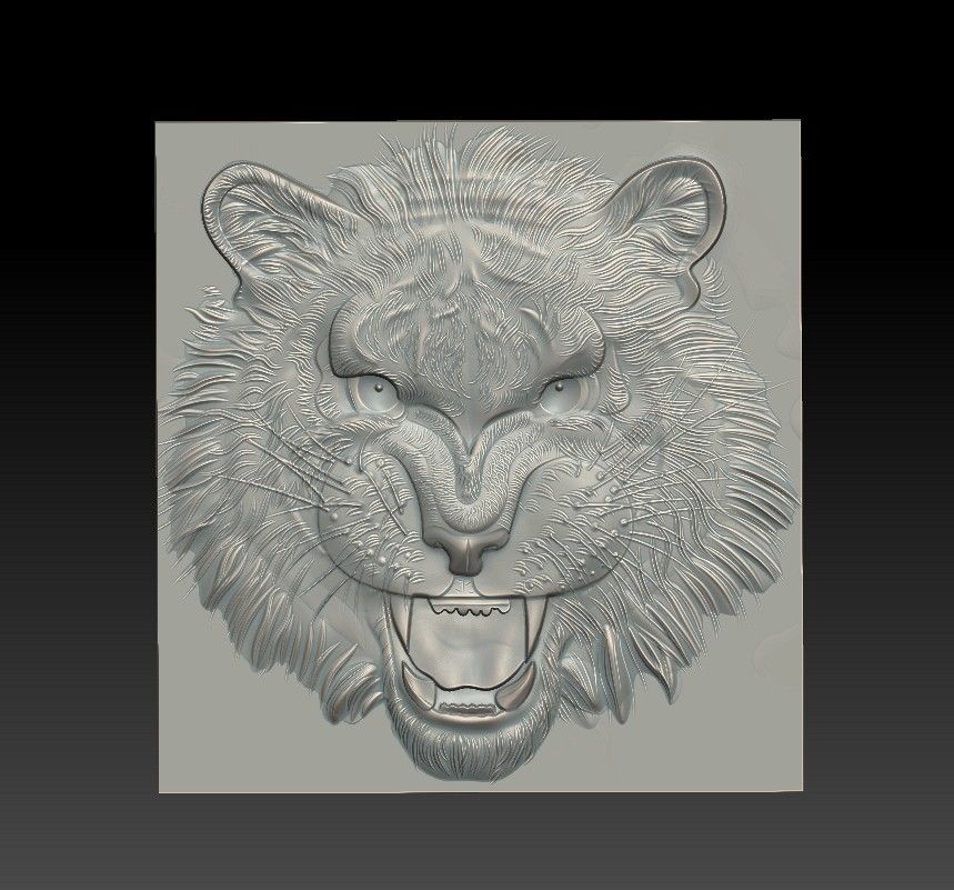 tiger_head1.jpg Download free STL file tiger head • 3D printing model, stlfilesfree