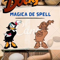 WhatsApp-Image-2021-11-02-at-10.46.13-PM.jpeg STL file Wonderful Duck Tales Character Magica de spell Cookie Cutter Stamp Cake Decoration・3D printing template to download
