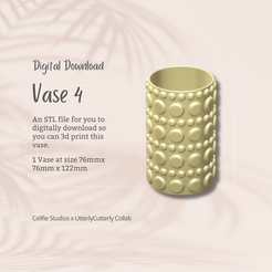Cover-7.png Vase 4 STL File - Digital Download - Homeware, Minimalist Modern Design