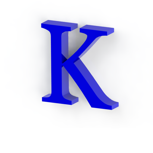 3d letter k template