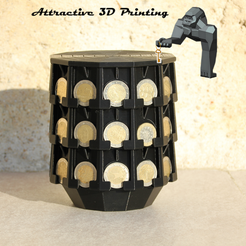TOUR-PIECE-PNG.png STL file 2 EUROS COIN TOWER (Numismatist / Collector)・3D printer model to download