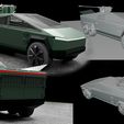 all.jpg Military Cybertruck Six-Wheel High Quality 3D Model [With/Turret and Solar Panels]