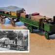 Titel.jpg Free STL file C&D - Steam Wagon with trailer (1-148)・Model to download and 3D print