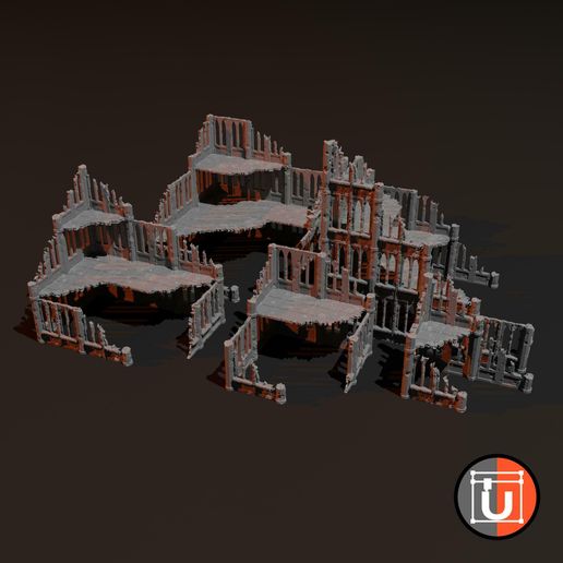 SciFi Gothic Terrain - Full Buildings