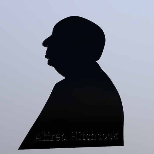 alfred hitchcock silhouette drawing