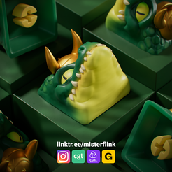 misterflink_sculptober_13.png Loki Gator - клавишный колпачок Cherry MX
