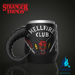 cl STL file Stranger Things mug or mate (Hellfire Club)・3D printable model to download