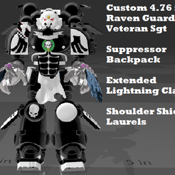 Custom-4.76-in-Vet-Sgt-1.png Free 3D file Custom 4.76 inch Raven Guard Veteran Sgt・Template to download and 3D print, The_Mod