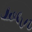 John-keychain-flat.jpg Free STL file John - Keychain and Cake Topper・3D printing idea to download