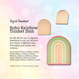 Cover-9.png Boho Rainbow Trinket Dish STL File - Digital Download -5 Sizes- Homeware, Boho Modern Design