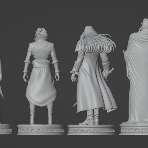 🗿 Castlevania -Trevor - Sypha - Alucard - Dracula - Base・ STL File for ...