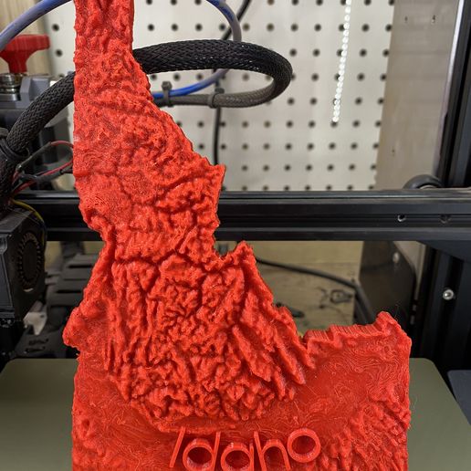 Idaho Topo Map 3D model