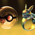 STL file Mini Z Ring Bracelet Pokemon・Template to download and 3D