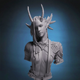FrontBusto.png STL file Mouna Bust + Base・3D printing template to download