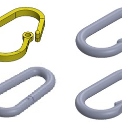 Carabiner Suspension Clip/Deep Pocket and Belt Keychain Holder by Andy, Download free STL model