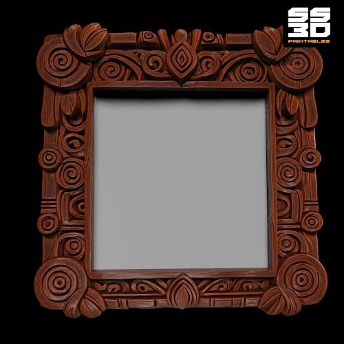 🟪 Artistic Ornamental Square Frame STL for 3D Printing・ STL File for 3D ...