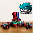 0037-Crabzy-Gentleman_Hat_Monocle-Articulated-_1.png Crabzy Gentleman Hat Monocle / Cute Crab / Claw Hugger Articulated / Print-in-Place Water Creature / Sea Beast / Ocean Villager / Fantasy World Encounter