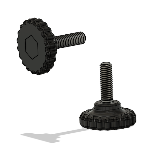 Mini Hand Screw Knob - Easy Manual Tightening for M4 Screws! 3D model