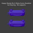 New Project(46).png Happy Mazda Mx-5 Miata Eunos Roadster - Car Keyring - No supports