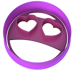 Outer-blade-diameter-98mm.png STL-Datei LIEBES-EMOJI - SANDWICH/BROT/KEKSAUSSTECHER - AUSSCHNEIDEN UND STEMPELN・Modell für 3D-Drucker zum Herunterladen
