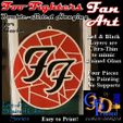 Foo-Fighters-FanArt-IMG.jpg Foo Fighters FanArt Double Sided Hanging Art w/ Stain Glass Effect