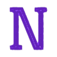 N.stl Elegant Chiseled Font Alphabet and Numbers (40 3d models)