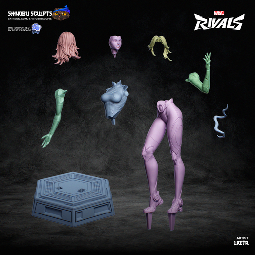 🫥 Invisible Woman | Marvel Rivals・ 3D File for 3D printing・Cults