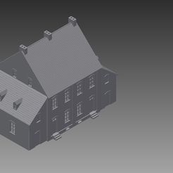 Arbeiterhaus_3_komplett_1.jpg Бесплатный 3D файл Miners House - Bergarbeiterhaus・Шаблон для 3D-печати для загрузки