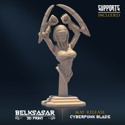 01.png STL file Cyberpunk Bust・3D printing model to download