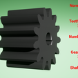 Ready for manufacturint Normal module 2mm Teeth facewidth 20mm Number of teeth 13 Gear diameter 30mm Shaft diameter 6mm Cylindrical gear - paired - z13 m2 D30 d6