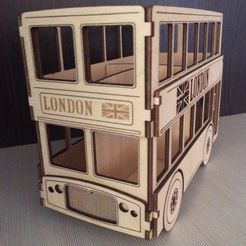 London-Bus-3d-Puzzle-CDR-File.jpg Free 3D file London Bus 3d Puzzle CDR DXF SVG File・3D printer design to download
