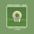 Copertina-150-45-13.png RODIN BOBIN TEMPLATE FOR 3D PRINTING STL - 150 x 150 x 45 mm 13 TURNS