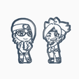 QEQRQR.png STL file BORUTO AND SARADA - COOKIE CUTTER / NARUTO NEXT GENERATIONS・3D printable model to download